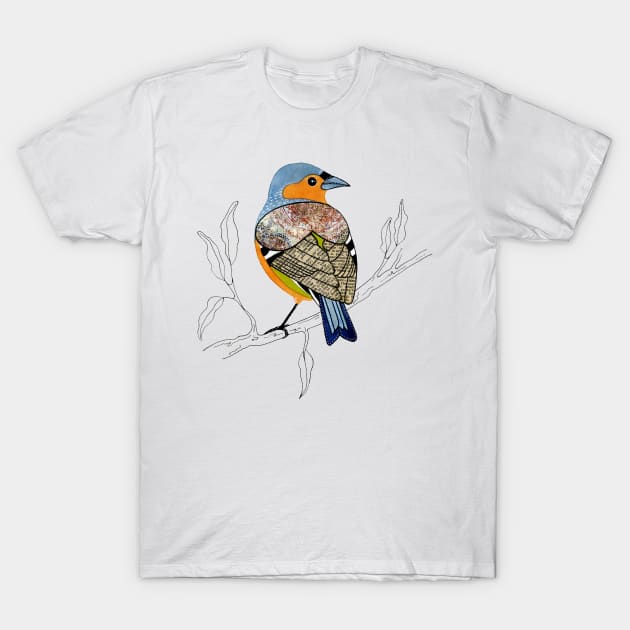 Chaffinch - little garden bird T-Shirt by scatterlings